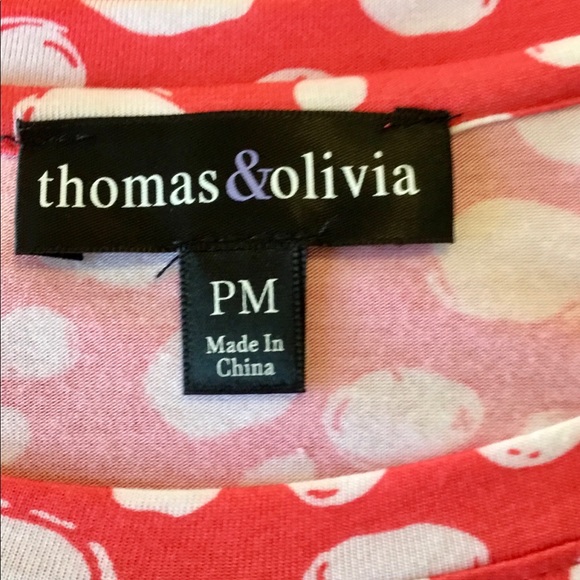 THOMAS & OLIVIA VISCOSE PULLOVER TOP. SIZE PM - Picture 5 of 7